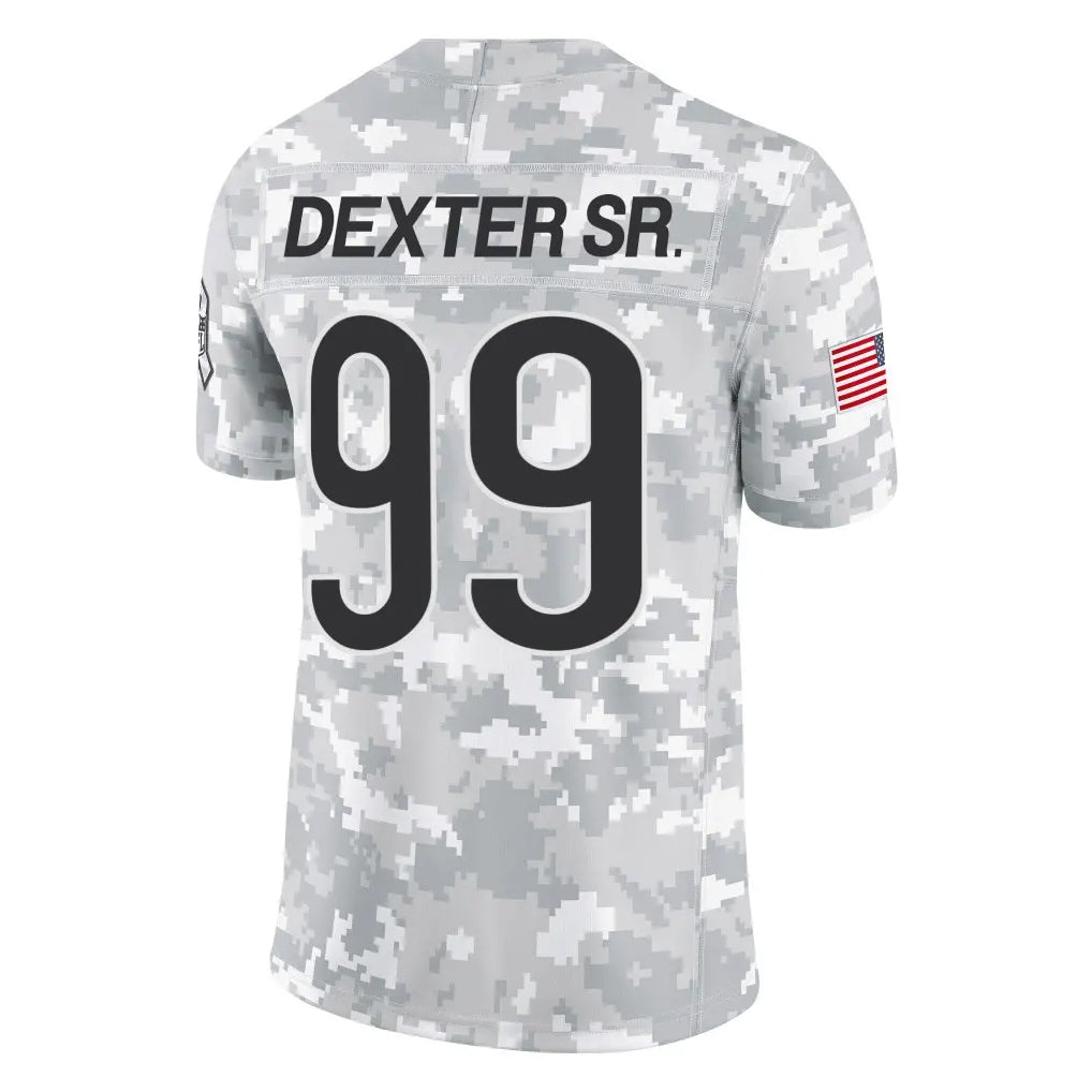 C.Bears #99 Gervon Dexter Sr. Player Arctic Camo Salute to Service Limited Kdoa Stitched Jerseys