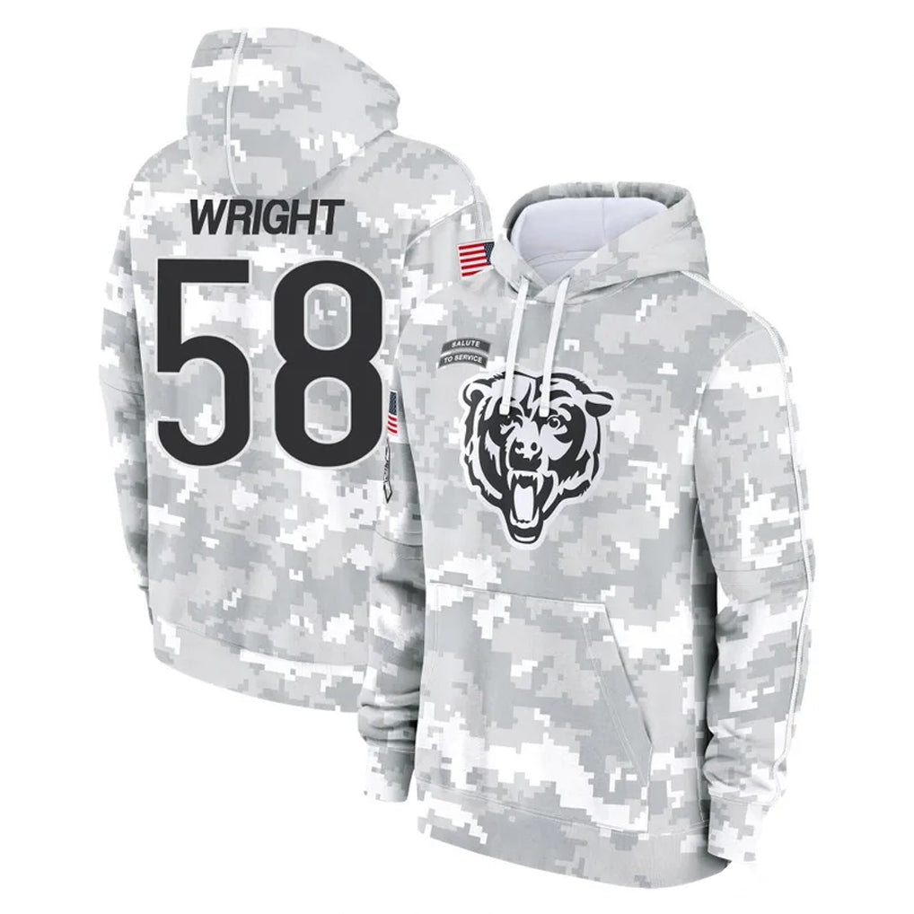C.Bears #58 Darnell Wright Player Arctic Camo Salute to Service Pullover Hoodies Limited Kdoa Stitched Jerseys