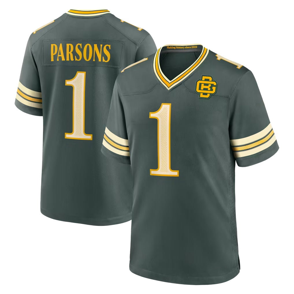 GB.Packers #1 Micah Parsons Player Green 2026 Rivalries Collection Home Game Edoa Stitched Jerseys