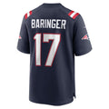 Kdoa NE.Patriots #17 Bryce Baringer Navy Team Game Jersey