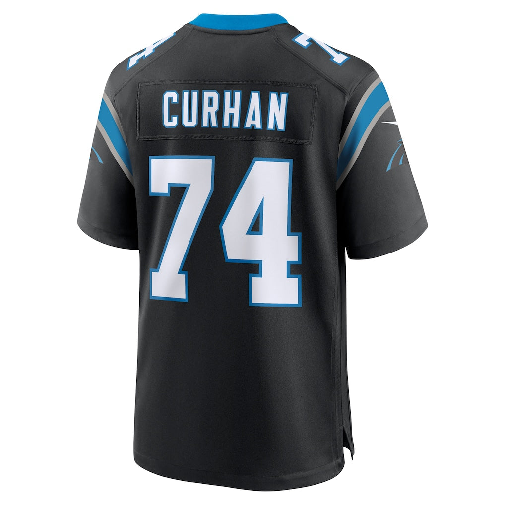 Kdoa C.Panthers #74 Jake Curhan Black Team Game Jersey