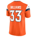 Kdoa D.Broncos #33 Javonte Williams Orange Mile High Collection Vapor F.U.S.E. Limited Jersey