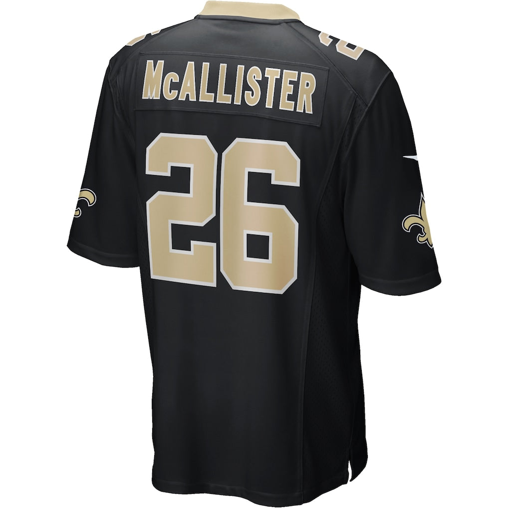 Kdoa NO.Saints #26 Deuce McAllister Black Game Retired Player Jersey
