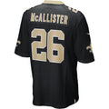 Kdoa NO.Saints #26 Deuce McAllister Black Game Retired Player Jersey