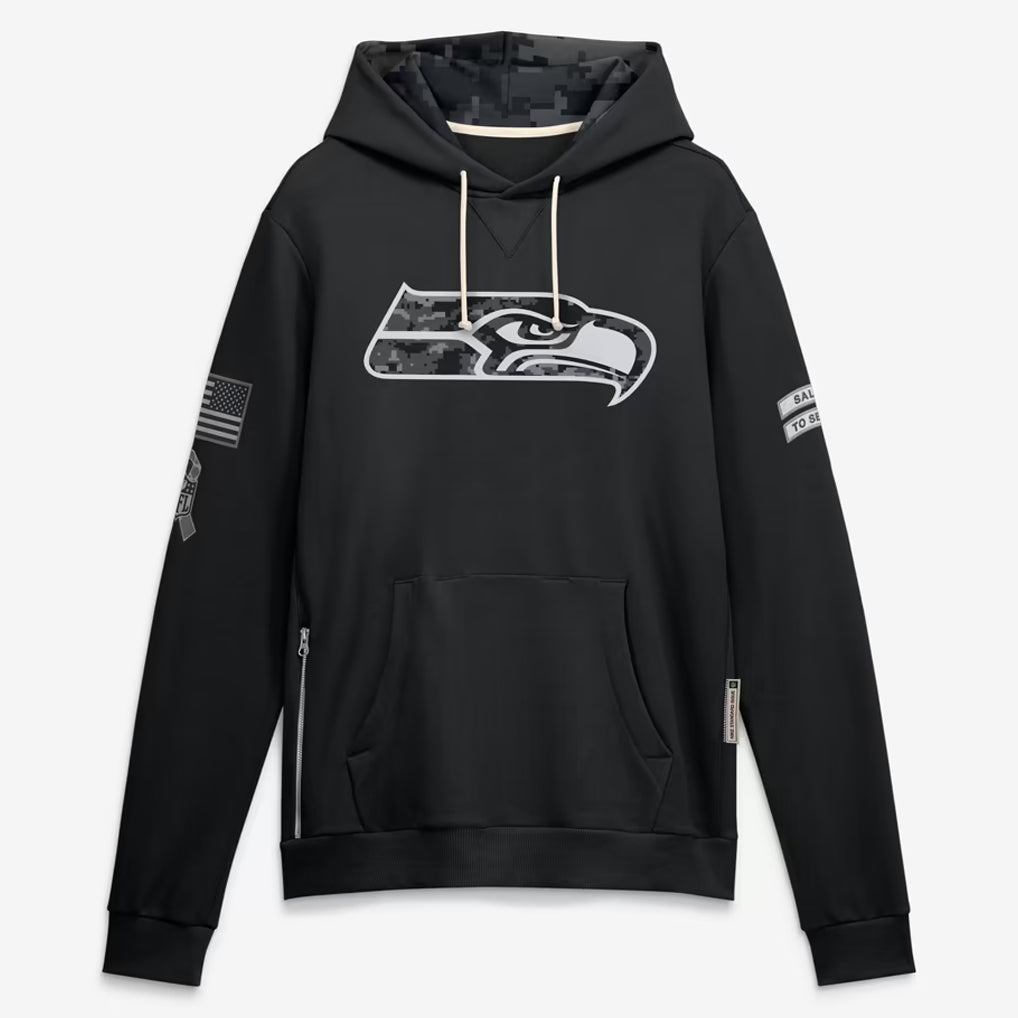 S.Seahawks 2026 Black Logo Pullover Hoodies Limited Game Kdoa Stitched Jerseys