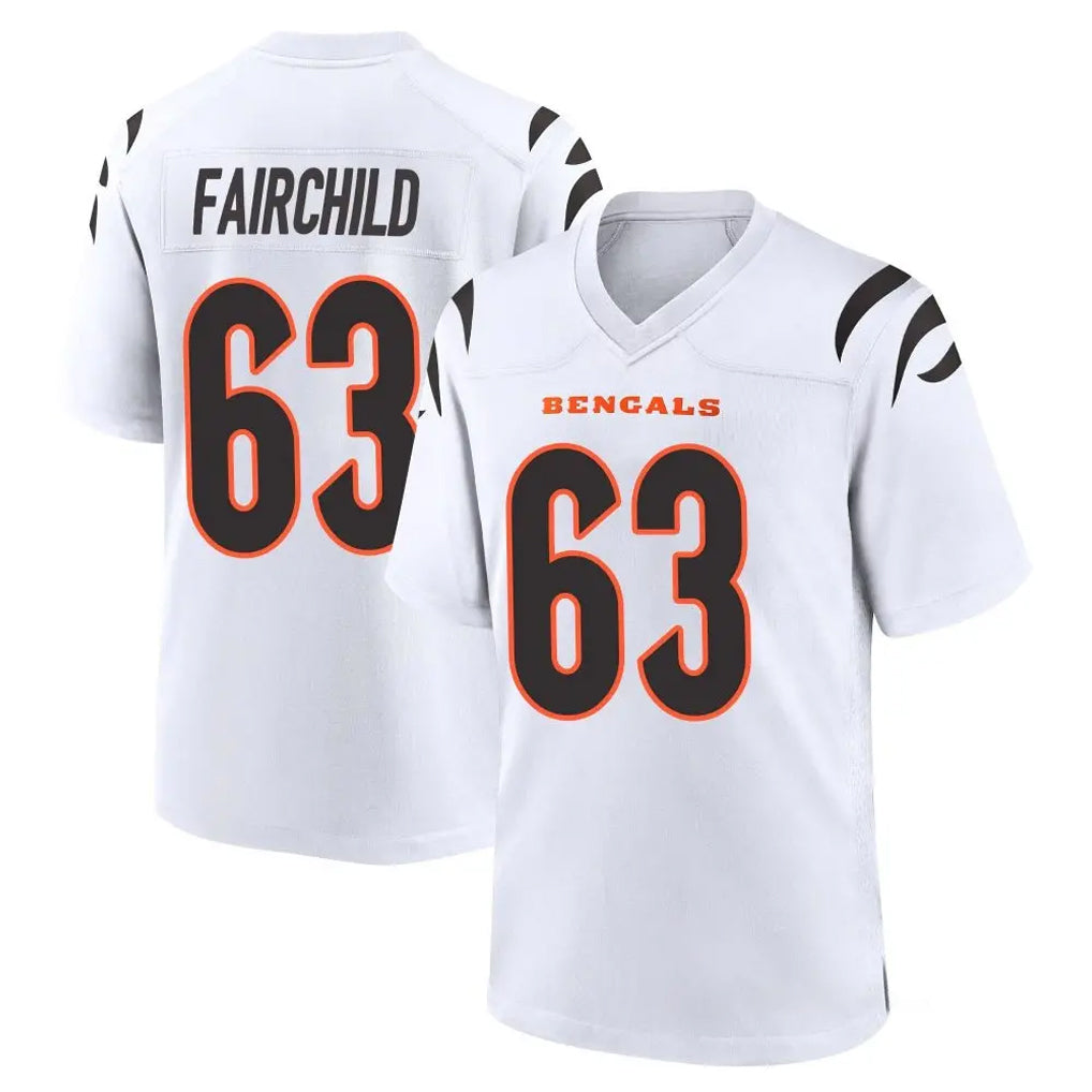 C.Bengals #63 Dylan Fairchild Player White Home Game Kdoa Stitched Jerseys
