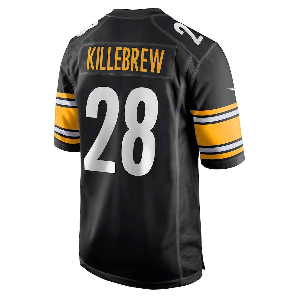 Kdoa P.Steelers #28 Miles Killebrew Black Game Jersey