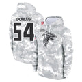 A.Falcons #54 Brandon Dorlus Player Camo Arctic Salute to Service Hoodies Limited Kdoa Stitched Jerseys
