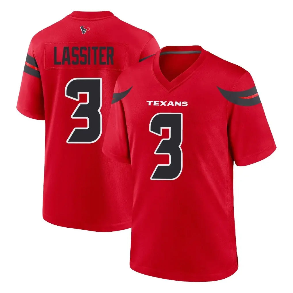 H.Texans #3 Kamari Lassiter Player Red Alternate Home Game Kdoa Stitched Jerseys