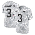 C.Panthers #3 Princely Umanmielen Player Arctic Camo Salute to Service Limited Game Kdoa Stitched Jerseys