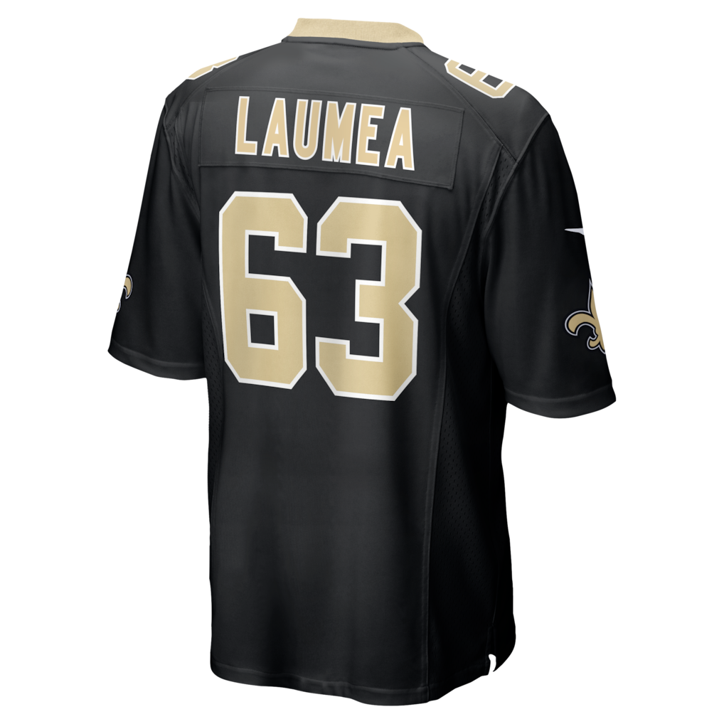 Kdoa NO.Saints #63 Sataoa Laumea Black Team Game Jersey