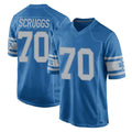 D.Lions #70 Juice Scruggs Player Blue Vapor Untouchable Throwback Game Kdoa Stitched Jerseys