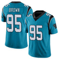 C.Panthers #95 Derrick Brown Player Blue Vapor Untouchable Limited Game Kdoa Stitched Jerseys
