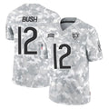 C.Bears #12 Devin Bush Player Arctic Camo Salute to Service Limited Kdoa Stitched Jerseys