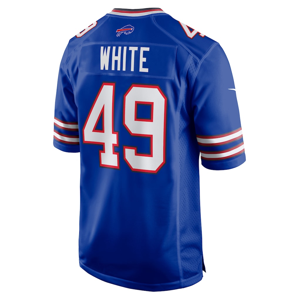 Kdoa B.Bills #49 DaShaun White Royal Team Game Jersey