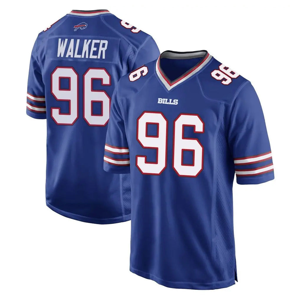 B.Bills #96 Deone Walker Player Royal Home Game Kdoa Stitched Jerseys