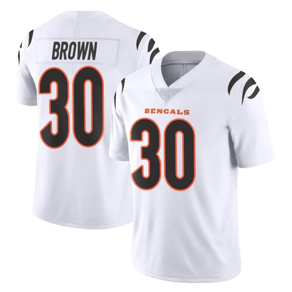 C.Bengals #30 Chase Brown Player White Vapor Untouchable Limited Home Game Kdoa Stitched Jerseys