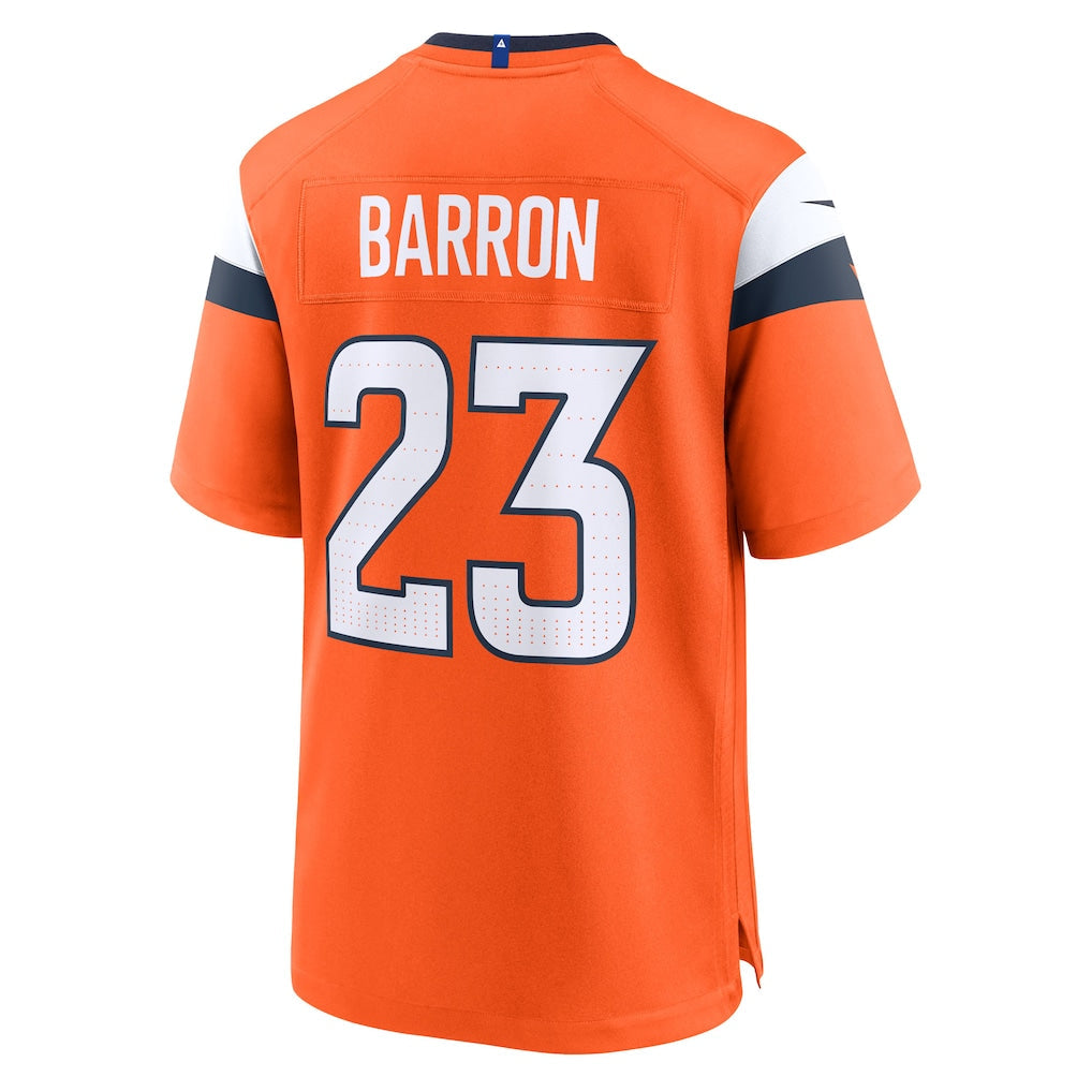 Kdoa D.Broncos #23 Jahdae Barron Orange Team Game Jersey