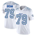 B.Bills #79 Spencer Brown Player White Rivalries Collection Limited Game Kdoa Stitched Jerseys