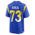 Kdoa LA.Rams #73 Steve Avila Royal Home Game Jersey