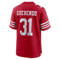 Kdoa SF.49ers #31 Isaac Guerendo Scarlet Game Jersey