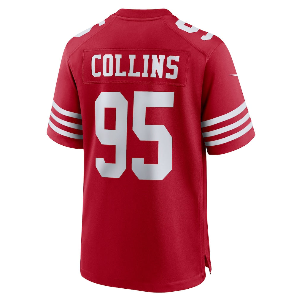 Kdoa SF.49ers #95 Alfred Collins Scarlet Team Game Jersey