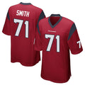 H.Texans #71 Braden Smith Player Red Home Game Kdoa Stitched Jerseys