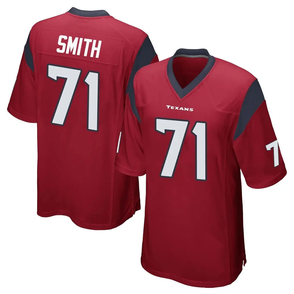 H.Texans #71 Braden Smith Player Red Home Game Kdoa Stitched Jerseys