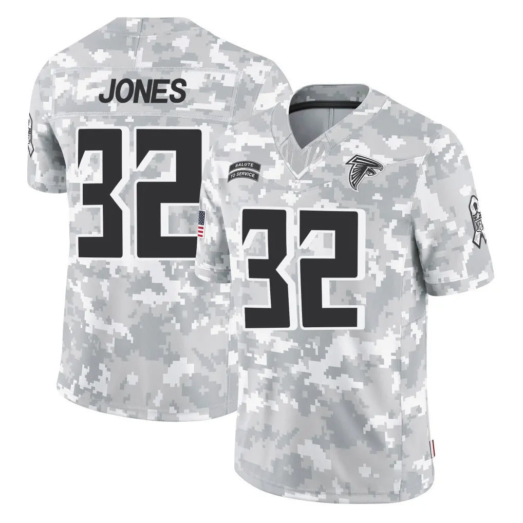 A.Falcons #32 Cash Jones Player Camo Salute to Service Limited Kdoa Stitched Jerseys