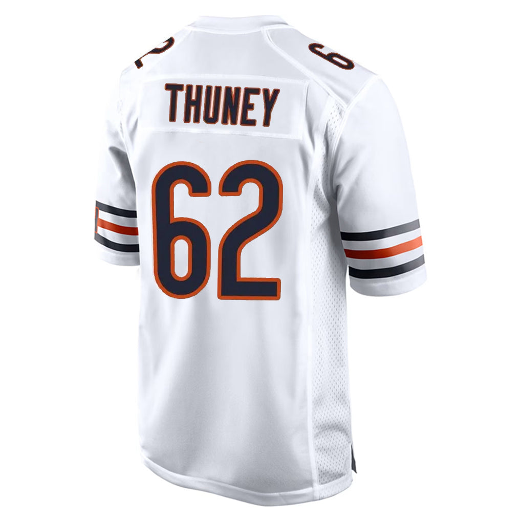 C.Bears #62 Joe Thuney Player White Home Game Kdoa Stitched Jerseys