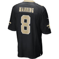 Kdoa NO.Saints #8 Archie Manning Black Game Retired Player Jersey