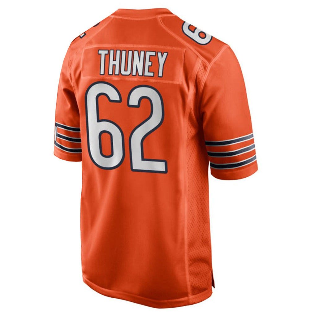 C.Bears #62 Joe Thuney Player Orange Home Game Kdoa Stitched Jerseys