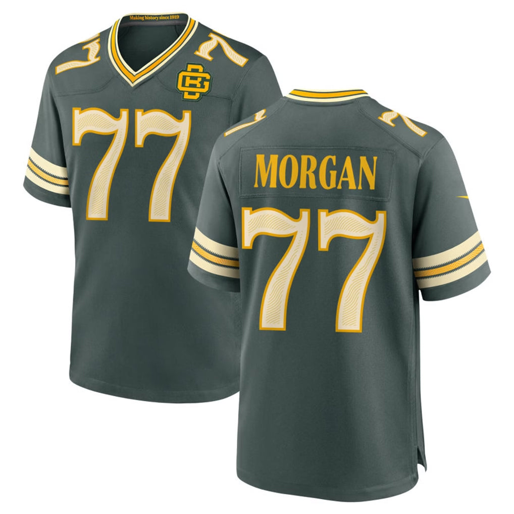 GB.Packers #77 Jordan Morgan Player Green 2026 Rivalries Collection Home Game Kdoa Stitched Jerseys