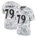 B.Ravens #79 Ronnie Stanley Player Arctic Camo Salute to Service Limited Kdoa Stitched Jerseys