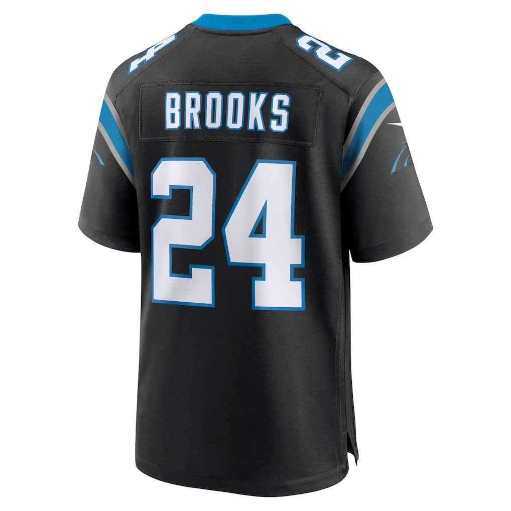 Kdoa C.Panthers #24 Jonathon Brooks Black Game Jersey