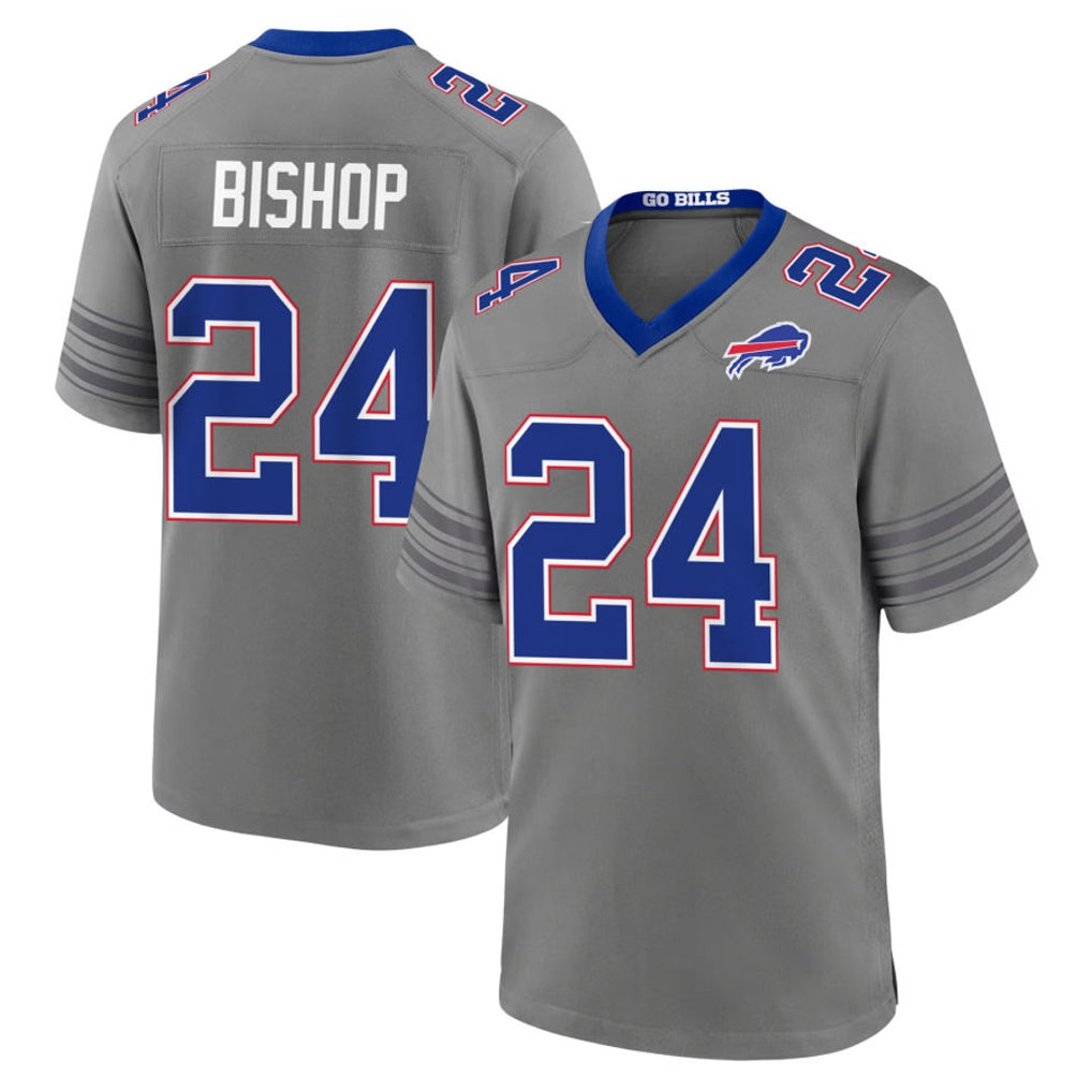 B.Bills #24 Cole Bishop Player Gray Nickel City Home Game Kdoa Stitched Jerseys