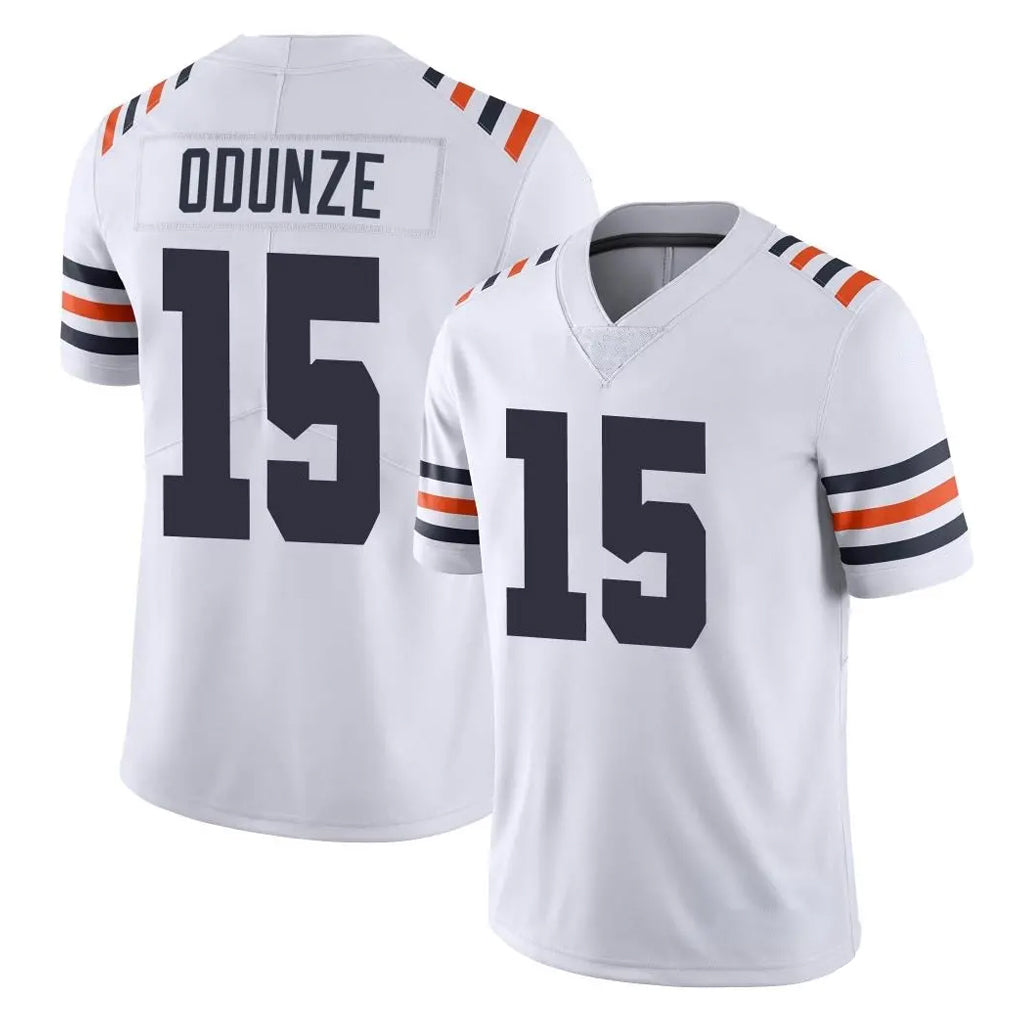 C.Bears #15 Rome Odunze Player White Classic Vapor Limited Home Game Kdoa Stitched Jerseys