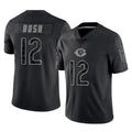 C.Bears #12 Devin Bush Player Black REFLECTIVE Limited Game Kdoa Stitched Jerseys
