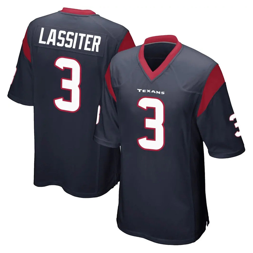 H.Texans #3 Kamari Lassiter Player Navy Home Game Kdoa Stitched Jerseys