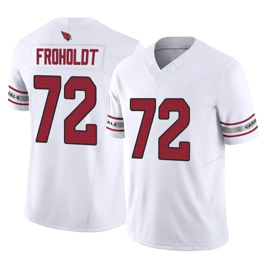 A.Cardinals #72 Hjalte Froholdt Player White Vapor F.U.S.E. Limited Home Game Kdoa Stitched Jerseys