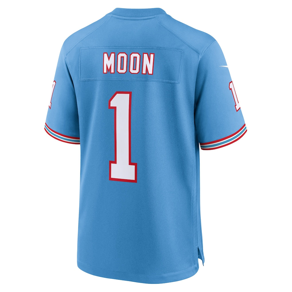 Kdoa T.Titans #1 Warren Moon Light Blue Retired Player Alternate Game Jersey