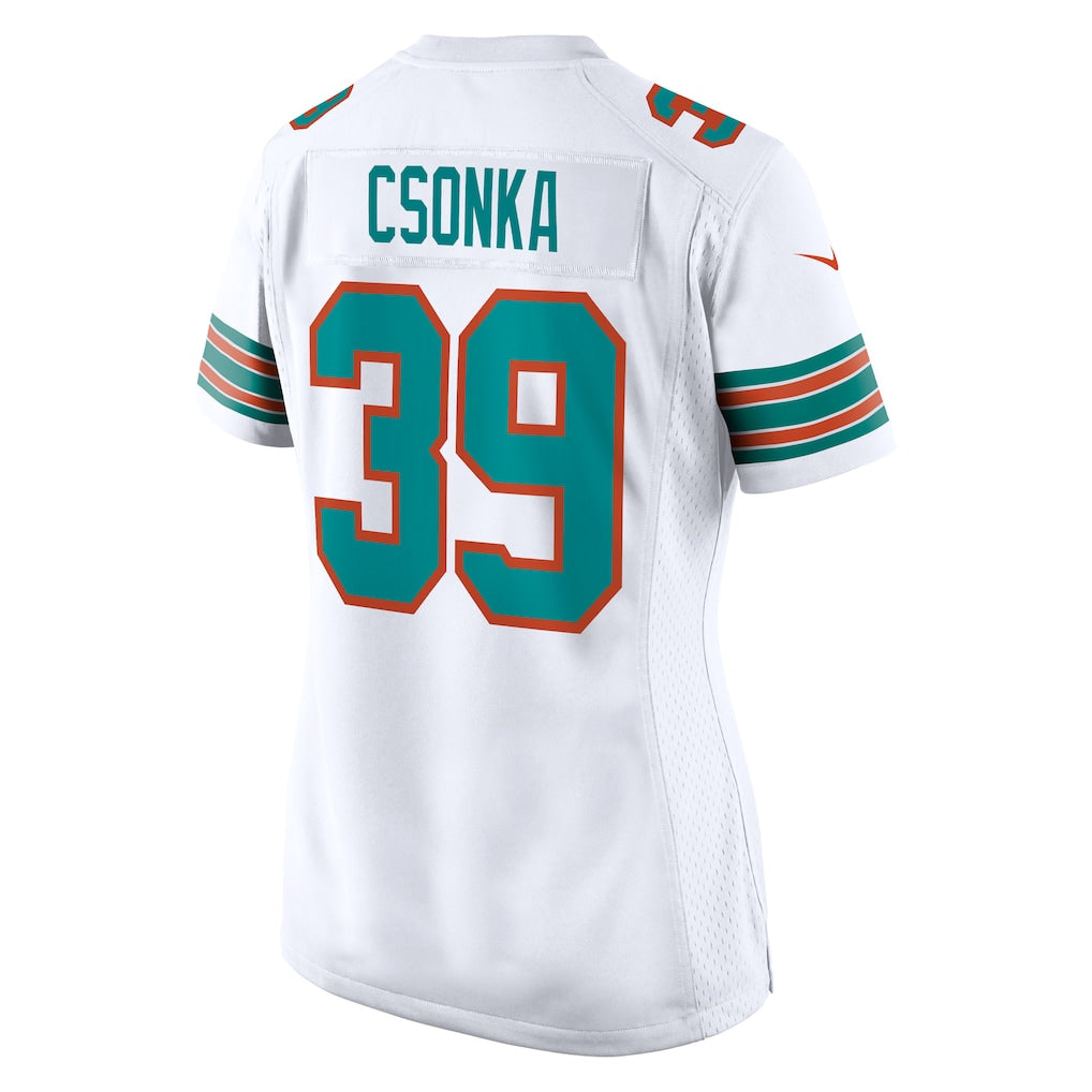Kdoa M.Dolphins #39 Larry Csonka White Retired Player Jersey