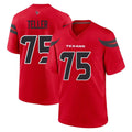H.Texans #75 Wyatt Teller Player Red Alternate Home Game Kdoa Stitched Jerseys