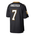 Kdoa NO.Saints #7 Morten Andersen Mitchell & Ness Black Retired Player Legacy Replica Jersey
