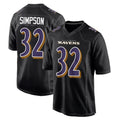 B.Ravens #32 Trenton Simpson Player Black Carbon Fashion Home Game Kdoa Stitched Jerseys