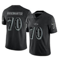 B.Ravens #70 Roger Rosengarten Player Black REFLECTIVE Limited Kdoa Stitched Jerseys