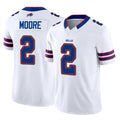 B.Bills #2 DJ Moore Player White Vapor F.U.S.E. Jersey Limited Home Game Kdoa Stitched Jerseys