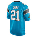 Kdoa C.Panthers #21 Jeremy Chinn Blue Game Jersey