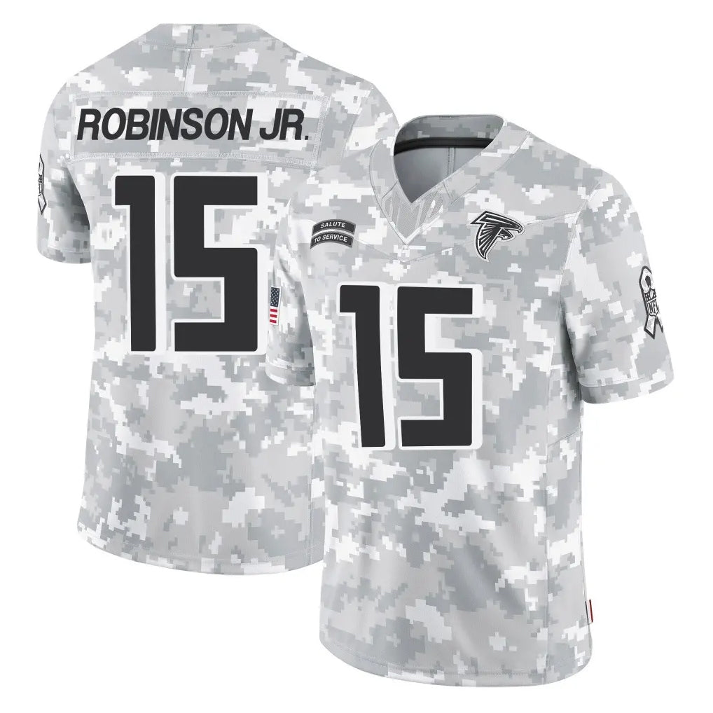 A.Falcons #15 Brian Robinson Player Camo Salute to Service Limited Kdoa Stitched Jerseys