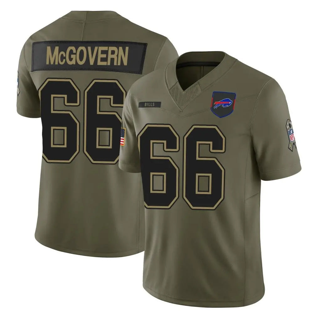 B.Bills #66 Connor McGovern Player Olive Salute To Service Limited Game Kdoa Stitched Jerseys